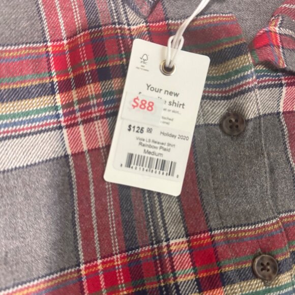 Marine Layer Viola LS relaxed rainbow Plaid Button-Up Long-Sleeve Shirt medium - Picture 5 of 14